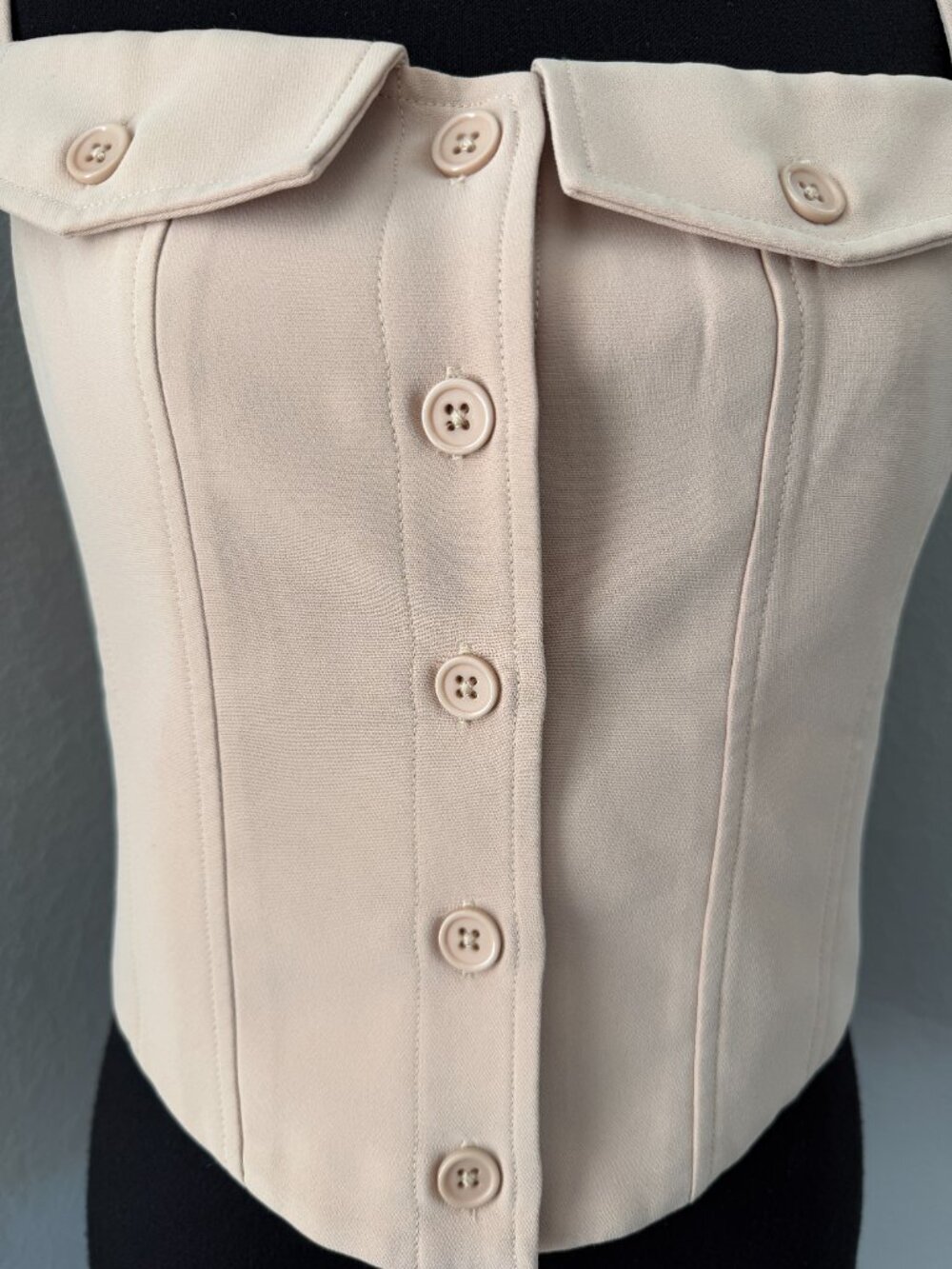 AMANDA UPRICHARD Reeves Vest Tan Top Medium - Picture 6 of 10